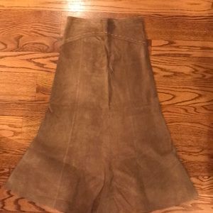 Tan suede like skirt